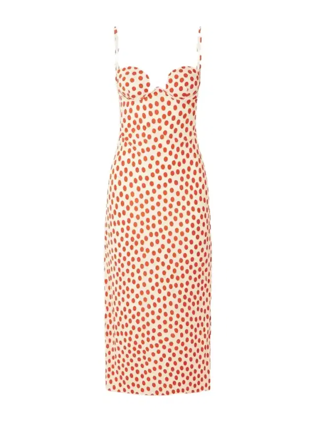 Alaïa Polka-dot Jersey Midi Dress