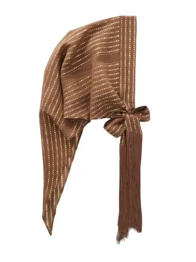 Taller Marmo Casablanca Fringed Lurex Fil Coupé Silk-blend Chiffon Scarf | Thumbnail 1