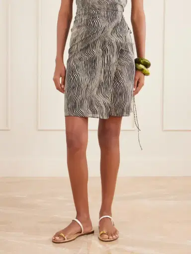 St. Agni Savannah Zebra-print Silk Midi Wrap Skirt | Thumbnail 3 St. Agni Savannah Zebra-print Silk Midi Wrap Skirt | Thumbnail 3