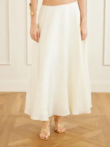Cult Gaia Cyrene Silk-twill Midi Skirt | Thumbnail 3
