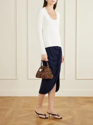 Stella McCartney Falabella Mini Leopard-print Velvet Drawstring Bag | Thumbnail 3 Stella McCartney Falabella Mini Leopard-print Velvet Drawstring Bag | Thumbnail 3