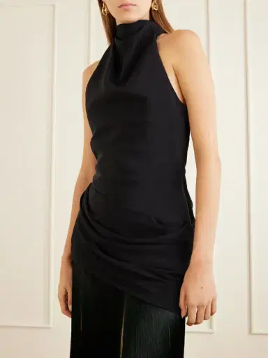 Cult Gaia Noosha Fringed Silk Halterneck Maxi Dress | Thumbnail 4