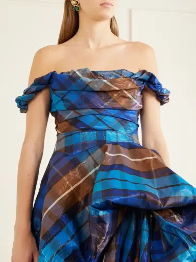 Vivienne Westwood Chichi Asymmetric Checked Organza-cloqué Gown | Thumbnail 4 Vivienne Westwood Chichi Asymmetric Checked Organza-cloqué Gown | Thumbnail 4