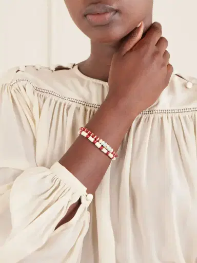 Roxanne Assoulin Set Of Two Paprika Agate Beaded Bracelets | Thumbnail 2