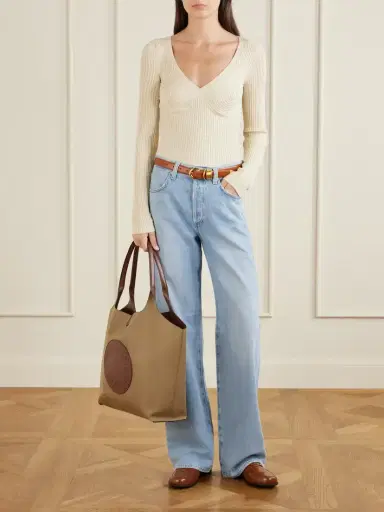 Stella McCartney Logo-embossed Reversible Vegetarian Material And Cotton-twill Tote | Thumbnail 3