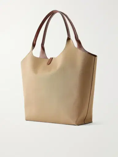 Stella McCartney Logo-embossed Reversible Vegetarian Material And Cotton-twill Tote | Thumbnail 4