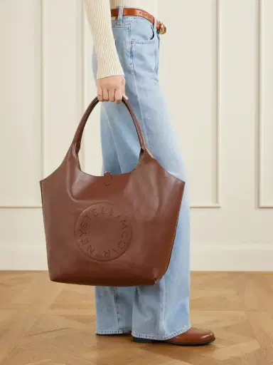 Stella McCartney Logo-embossed Reversible Vegetarian Material And Cotton-twill Tote | Thumbnail 5