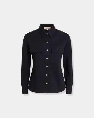 Emporio Sirenuse Lily Shirt with Greek Mask Embroidery | Thumbnail 6