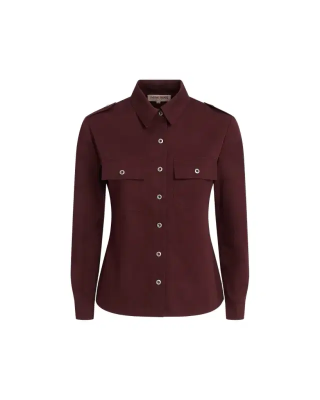 Emporio Sirenuse Lily Shirt with Greek Mask Embroidery