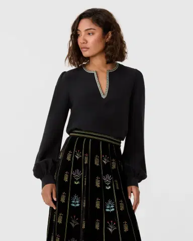 Emporio Sirenuse Vera Blouse with Agra Embroidery | Thumbnail 4