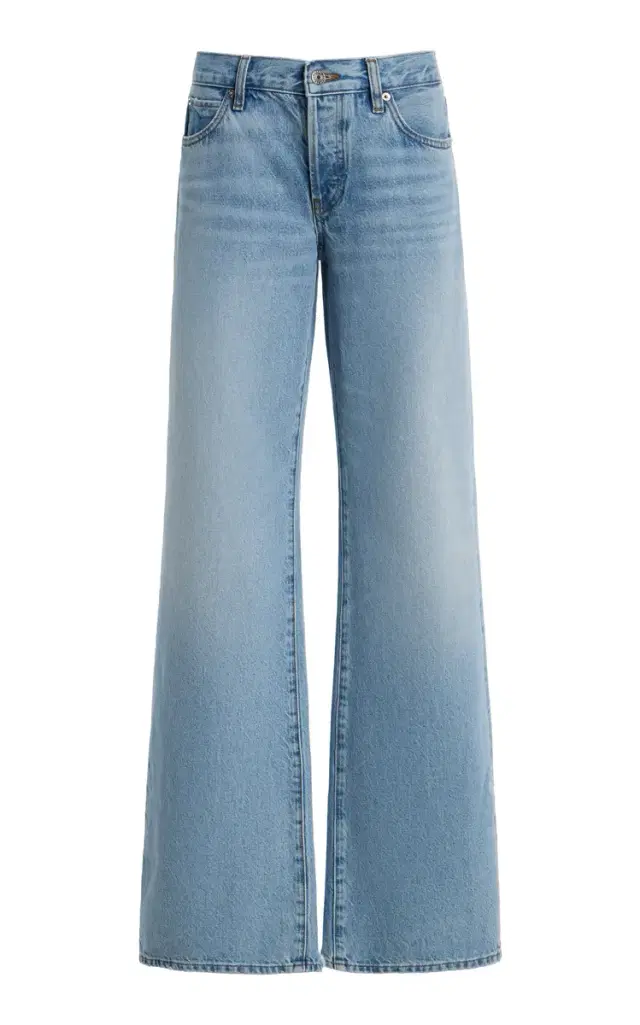 Frame x Amelia Gray The Gray Rigid Low-Rise Flared-Leg Jeans
