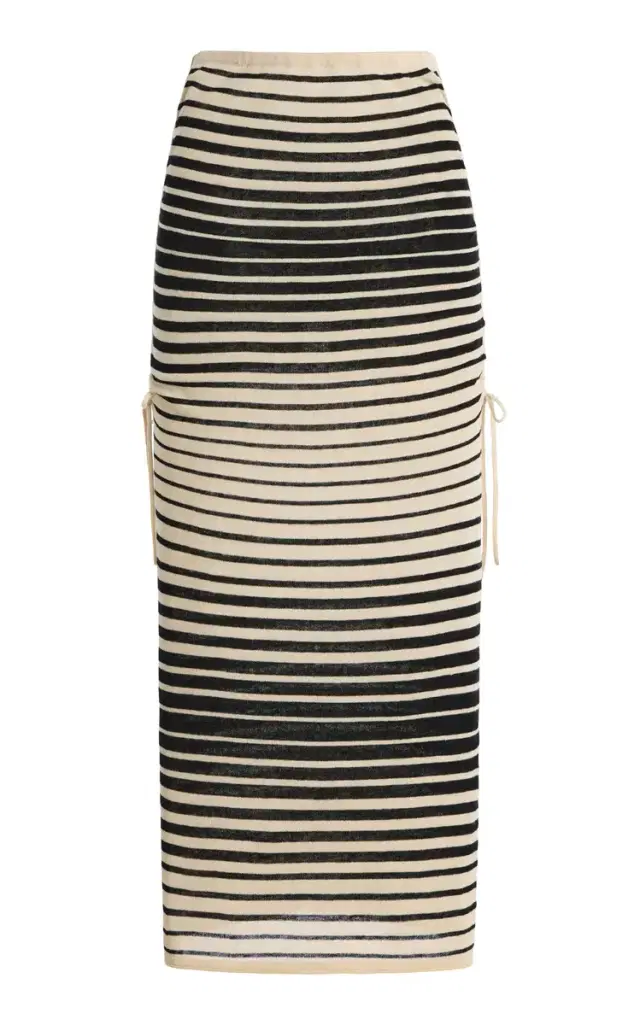 Zulu & Zephyr Ombre Striped Knit Midi Skirt