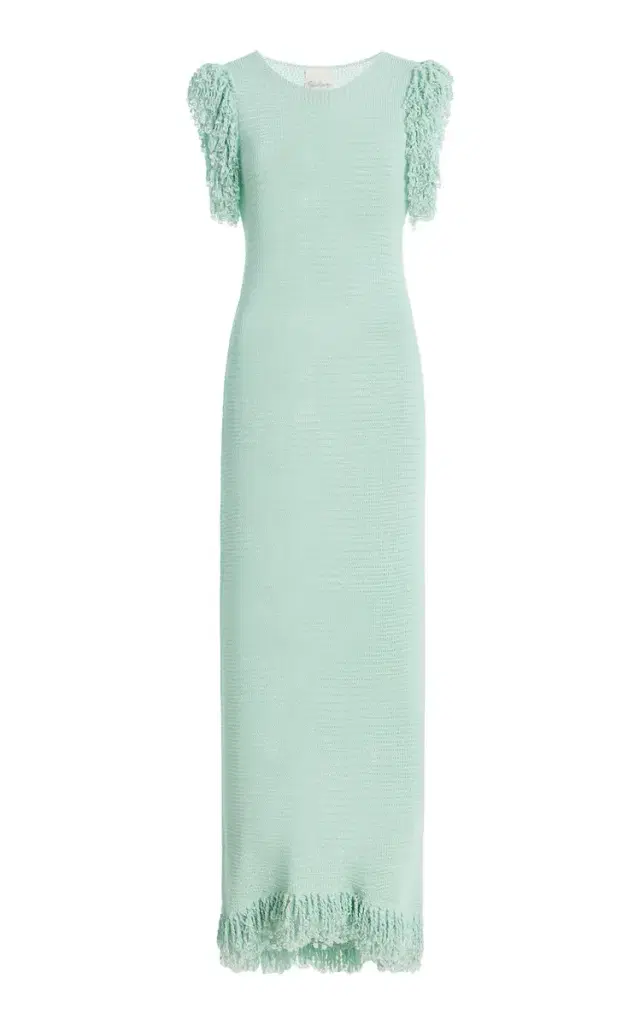 Fringe Cotton Maxi Dress