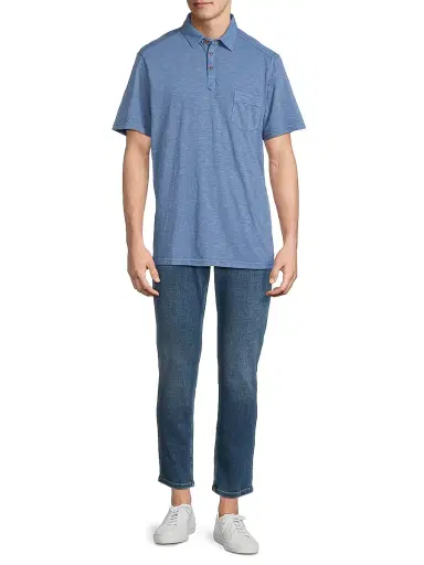 Tommy Bahama Men's Condesa Canyon Polo Shirt - Dockside Blue - Size Small | Thumbnail 2