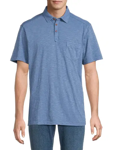 Tommy Bahama Men's Condesa Canyon Polo Shirt - Dockside Blue - Size Small | Thumbnail 3