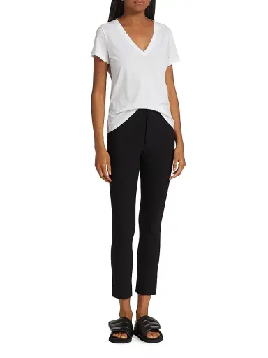Vince Women's Plunging V-Neck T-Shirt | Thumbnail 2 Vince Women's Plunging V-Neck T-Shirt | Thumbnail 2