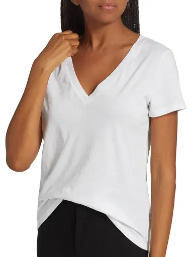 Vince Women's Plunging V-Neck T-Shirt | Thumbnail 6 Vince Women's Plunging V-Neck T-Shirt | Thumbnail 6
