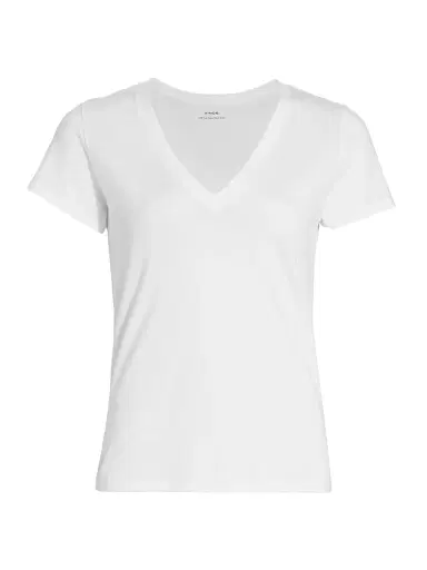 Vince Women's Plunging V-Neck T-Shirt | Thumbnail 1 Vince Women's Plunging V-Neck T-Shirt | Thumbnail 1