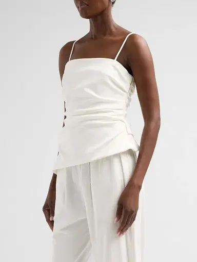 Simkhai Women's Emerson Ruched Bustier Top - Ivory - Size 8 | Thumbnail 4