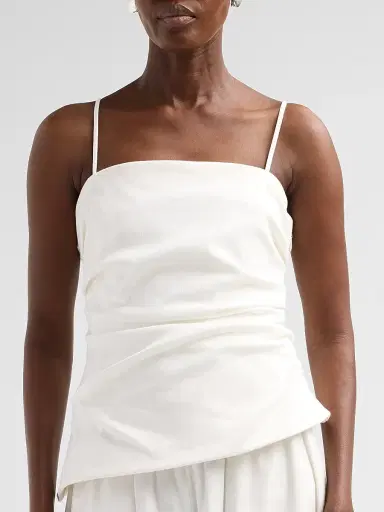 Simkhai Women's Emerson Ruched Bustier Top - Ivory - Size 8 | Thumbnail 5