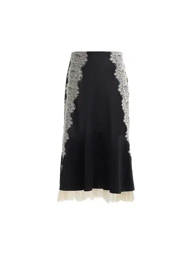 Cinq à Sept Women's Esme Satin Liore Midi Skirt - Black Gardenia | Thumbnail 1 Cinq à Sept Women's Esme Satin Liore Midi Skirt - Black Gardenia | Thumbnail 1