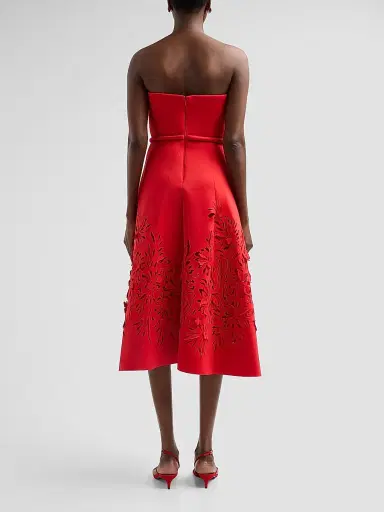 BADGLEY MISCHKA Women's Floral Laser-Cut Strapless Cocktail Dress | Thumbnail 3 BADGLEY MISCHKA Women's Floral Laser-Cut Strapless Cocktail Dress | Thumbnail 3