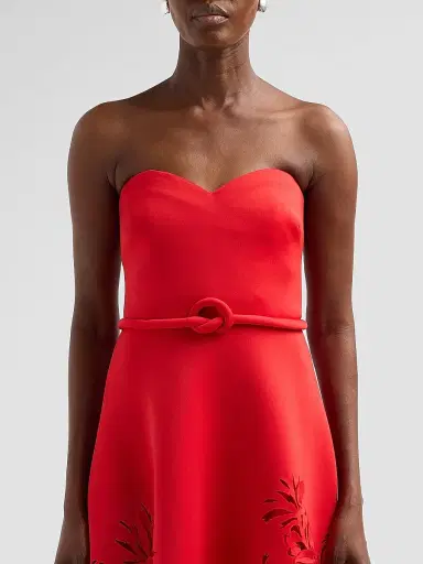 BADGLEY MISCHKA Women's Floral Laser-Cut Strapless Cocktail Dress | Thumbnail 5 BADGLEY MISCHKA Women's Floral Laser-Cut Strapless Cocktail Dress | Thumbnail 5
