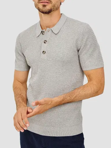 Rails Men's Nathan Textured Cotton-Cashmere Shirt - Heather Grey | Thumbnail 3