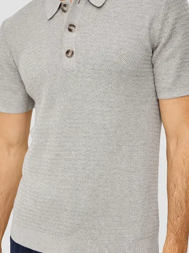 Rails Men's Nathan Textured Cotton-Cashmere Shirt - Heather Grey | Thumbnail 5