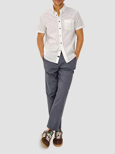 Rails Men's Hale Embroidered Cotton Shirt - Whirling Daisy White | Thumbnail 2