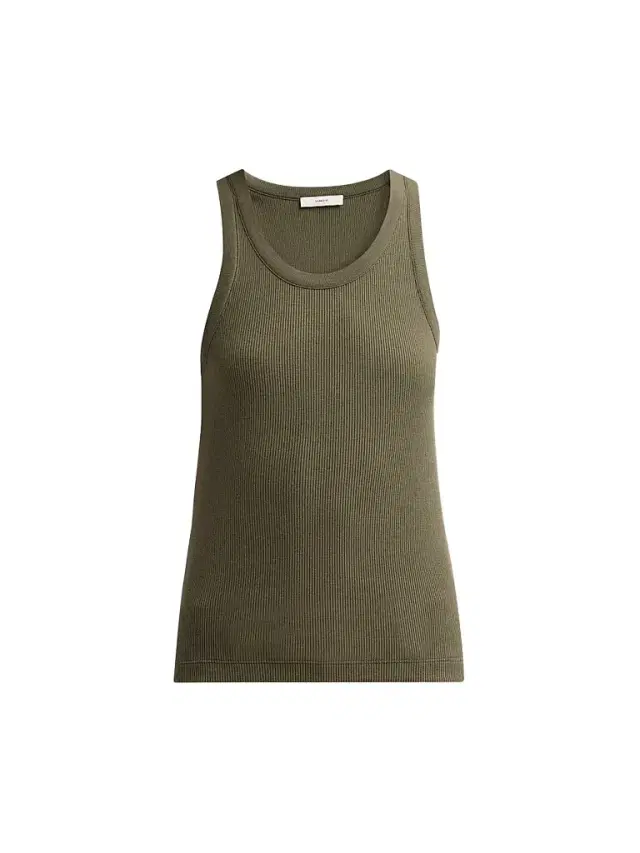 Vince Women's Scoopneck Cotton-Blend Tank - Pine Grove