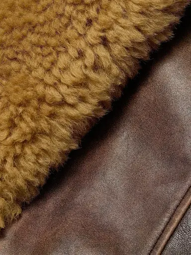 R13 Women's Leather Bomber Jacket - Brown - Size Small | Thumbnail 8