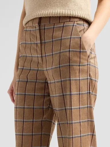 Veronica Beard Women's Tonelli Plaid Flared Pants - Ochre Multi - Size 12 | Thumbnail 5 Veronica Beard Women's Tonelli Plaid Flared Pants - Ochre Multi - Size 12 | Thumbnail 5