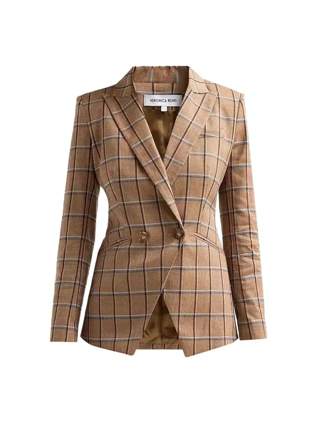 Veronica Beard Women's Rickie Plaid Dickey Jacket - Ochre Multi