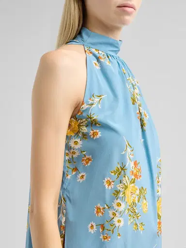 Veronica Beard Women's Kovi Floral Silk-Blend Top - Blue River Multi - Size 16 | Thumbnail 5 Veronica Beard Women's Kovi Floral Silk-Blend Top - Blue River Multi - Size 16 | Thumbnail 5