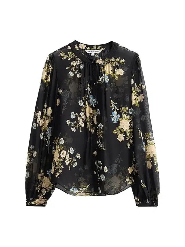 Veronica Beard Women's Ashlynn Floral Silk Blouse - Black Multi