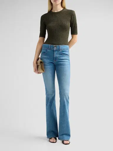 Veronica Beard Women's Garron Patchwork Sweater - Loden - Size XL | Thumbnail 2 Veronica Beard Women's Garron Patchwork Sweater - Loden - Size XL | Thumbnail 2