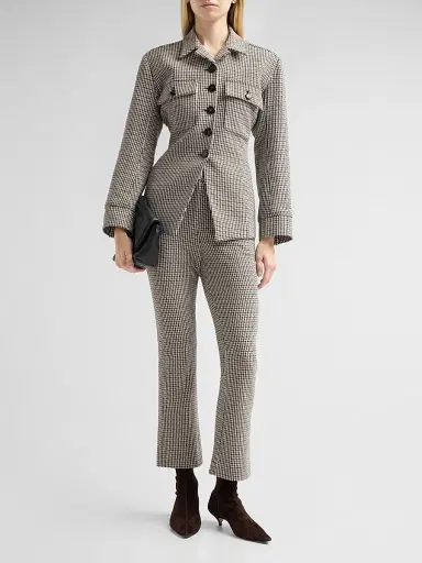 Veronica Beard Women's Molyneux Houndstooth Jacket - Navy Multi - Size 12 | Thumbnail 2 Veronica Beard Women's Molyneux Houndstooth Jacket - Navy Multi - Size 12 | Thumbnail 2