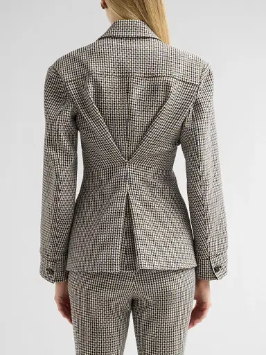 Veronica Beard Women's Molyneux Houndstooth Jacket - Navy Multi - Size 12 | Thumbnail 3 Veronica Beard Women's Molyneux Houndstooth Jacket - Navy Multi - Size 12 | Thumbnail 3