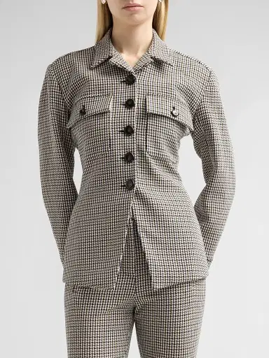Veronica Beard Women's Molyneux Houndstooth Jacket - Navy Multi - Size 12 | Thumbnail 4 Veronica Beard Women's Molyneux Houndstooth Jacket - Navy Multi - Size 12 | Thumbnail 4