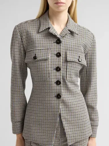 Veronica Beard Women's Molyneux Houndstooth Jacket - Navy Multi - Size 12 | Thumbnail 5 Veronica Beard Women's Molyneux Houndstooth Jacket - Navy Multi - Size 12 | Thumbnail 5