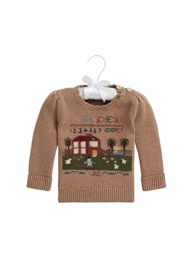 Polo Ralph Lauren Baby Girl's Farm Wool Blend Sweater - Sampler Multi 9 Months