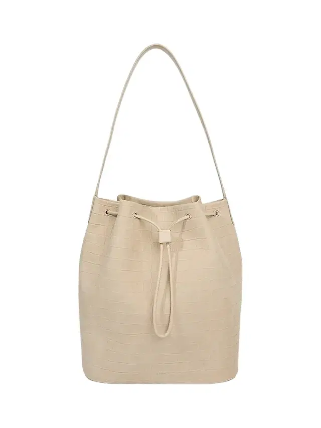 Vince Women's Sarai Croc-Embossed Nubuck Bucket Bag - Marzipan