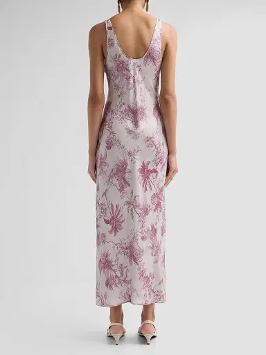 L'Agence Women's Akiya Floral Tank Dress - Tan Textured Jungle - Size XXL | Thumbnail 3 L'Agence Women's Akiya Floral Tank Dress - Tan Textured Jungle - Size XXL | Thumbnail 3