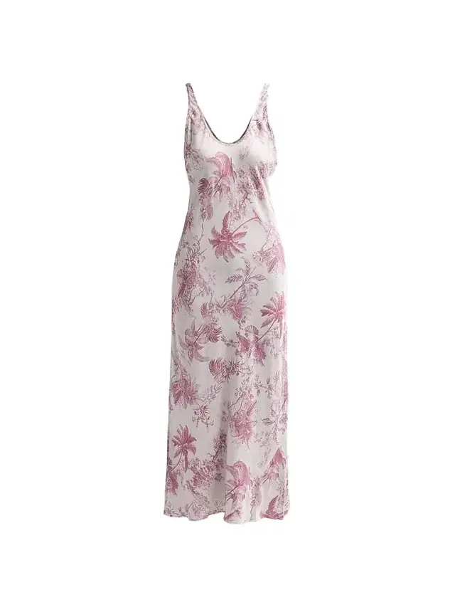 L'AGENCE Women's Akiya Floral Tank Dress - Tan Textured Jungle