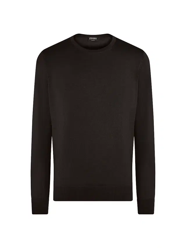 ZEGNA Men's Cashseta Crewneck Sweater - Dark Brown