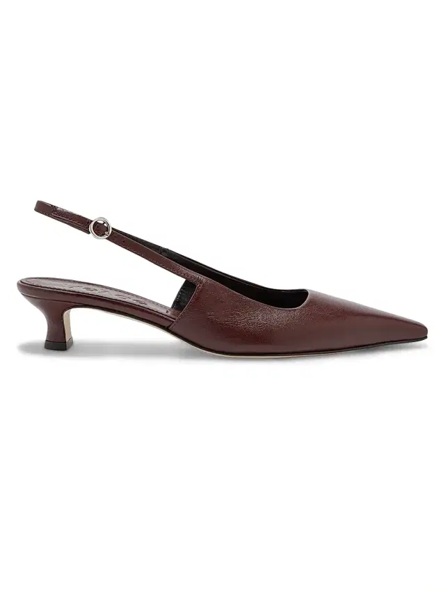 Aeyde Women's Catrina Leather 35MM Kitten-Heel Slingback Pumps - Maroon