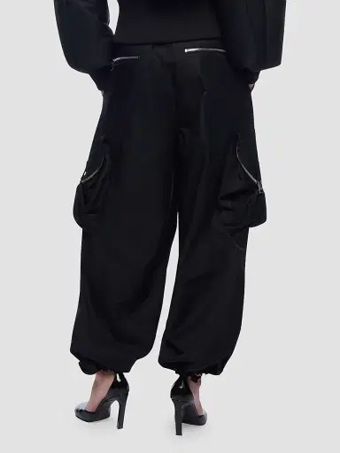 The Attico Women's Wide-Leg Drawcord Cargo Pants | Thumbnail 3