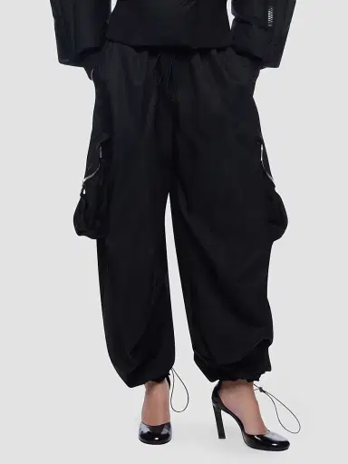 The Attico Women's Wide-Leg Drawcord Cargo Pants | Thumbnail 4