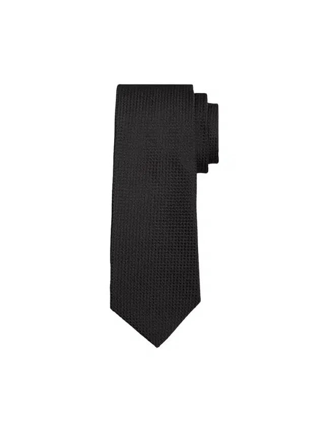 Kiton Men's Geometric Woven Silk Tie - Dark Grey